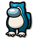 Among Us Blue Pokémon Snorlax Character