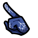 Among Us Blue Spider Character