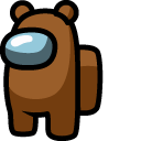 Among Us Brown Bear Character