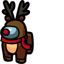 Among Us Brown Character in Antlers