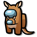 Among Us Brown Kangaroo Character