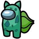 Among Us Bulbasaur Character