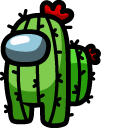 Among Us Cactus Character