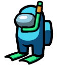 Among Us Cyan Diver Character