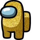 Among Us Gold Glitter Character