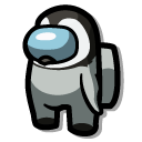 Among Us Gray Baby Penguin Character