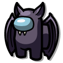 Among Us Gray Bat Character