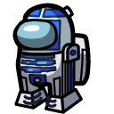 Among Us Gray Star Wars R2-D2 Character