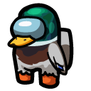 Among Us Gray Wild Duck Character