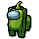 Among Us Green Bell Pepper Character
