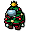 Among Us Green Christmas Tree Character