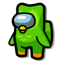 Among Us Green Duolingo Owl Character