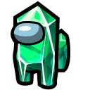 Among Us Green Emerald Character