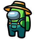 Among Us Green Gardener Character