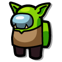 Among Us Green Goblin Character