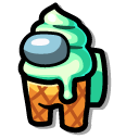 Among Us Green Mint Ice Cream Character
