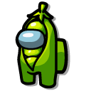 Among Us Green Pea Pod Character