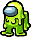 Among Us Green Slime Character