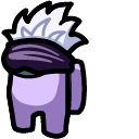 Among Us Jujutsu Kaisen Gojo Purple Character
