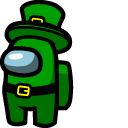 Among Us Leprechaun Character and Clover
