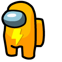 Among Us Lightning Orange Character