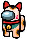 Among Us Maneki Neko Beige Character