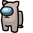 Among Us Mochi Mochi Goma Cat Gray Character