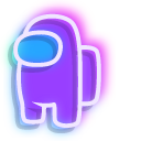 Among Us Neon Purple Character