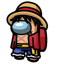 Among Us One Piece Monkey D. Luffy Character