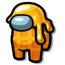 Among Us Orange Honey-Topped Waffle Character