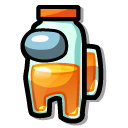 Among Us Orange Juice Character