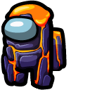 Among Us Orange Magma Character