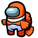 Among Us Orange Nemo Character
