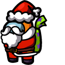 Among Us Orange Santa Character