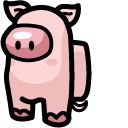 Among Us Pig Pink Character