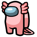 Among Us Pink Axolotl Character