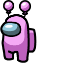Among Us Pink Balloons Character