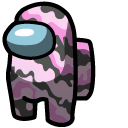 Among Us Pink Camouflage Character