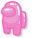 Among Us Pink Gum Character
