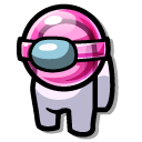 Among Us Pink Lollipop Character