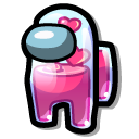 Among Us Pink Love Potion Character