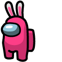 Among Us Pink Rabbit Character