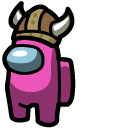 Among Us Pink Viking Character 
