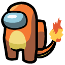 Among Us Pokemon Charmander Character