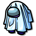 Among Us Purple Character in a Ghost Costume