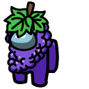 Among Us Purple Grape Character