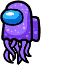 Among Us Purple Jellyfish Character