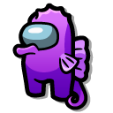 Among Us Purple Seahorse Character