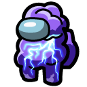 Among Us Purple Thundercloud Character