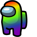Among Us Rainbow Character
